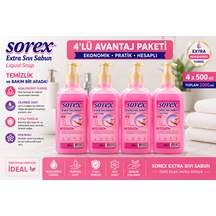 Sorex Extra Sıvı Sabun 500 Ml X4 Set El Temizleme Sabunu