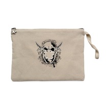 Armed Skeleton Gangsta Krem Clutch Astarlı Cüzdan / El Çantası Krem