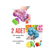 2 Adet 12li Ananas Çikolata-buz Kalıbı Ve Petek Şekilli Çikolata-buz Kalıbı Silikon Diğer