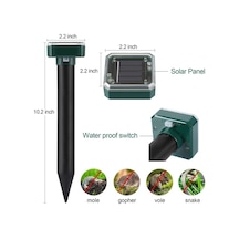 Güneş Enerjili Ultrasonik Kare Toprak驱鼠驱蛇cihazı - Çiftlik Ve Ev İçin Dayanıklı Kullanıım Kolay Sürüngen Ve Fare Kovucu