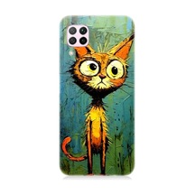 Huawei P40 Lite Uyumlu Meraklı Şapşik Kedi Desenli Silikon Kılıf