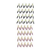 Akü Takviye Kablo Maşası Maşa Büyük Boy 15 Cm. Kırmızı-Siyah 20 Çift