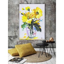 Yağlı Boya Tablo %100 El Yapımı 65cmx84cm Çiçek Soyut