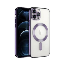 Apple iPhone Uyumlu-  13 Pro Kılıf Kross Magneticsafe Kapak - Mor Çok Renkli