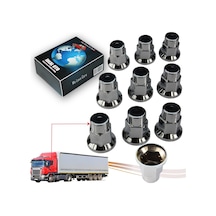 Tır Kamyon İçin 10 Adet Krom Bijon Anahtar Kapağı 32 Mm