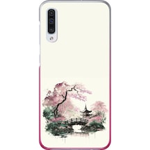 Samsung Galaxy A50 Uyumlu Japon Bahçesi Baskılı Silikon Kılıf Renkli