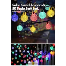 Trendpoint Solar Kristal Top 50 Ledli Rgb Işık 8 Modlu Bahçe Aydınlatma Dekorasyon Güneş Enerjili