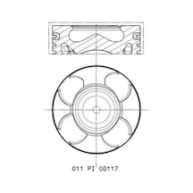 Piston Segman - Fiat Linea, 500, Panda, Punto, Doblo, Tipo, Fiorino, Qubo, Idea, Strada, Egea, Mito - Mahle-011pı00117010