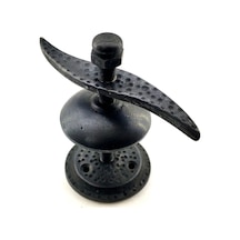 Antika Tarz Dekoratif Pirinç Pervane Panjur Stoperi - 110x110 Mm, Oksit