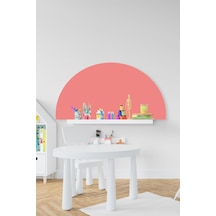 MSticker Bohem Tarzı Pembe Yarım Daire Çocuk Bebek Odası Sticker 50x100cm