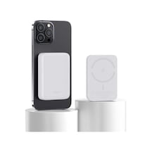 Benks MP03 10000 mAh Magsafe Magnetic Powerbank 10W Kablosuz Taşınabilir Hızlı Şarj Cihazı - ZORE-219875 Beyaz