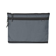 Jacbag Dual Zip Folder -iki Bölmeli Dosya Çanta A4 Dual Zip Folder-gri Tek Renk