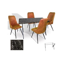 Anemon - Çırağan Masa Takımı Werzalit, Allzalit, Vermodin Tabla 80x120 - Teramo - Kiremit Çok Renkli