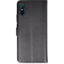 Xiaomi Redmi 9a Kılıf Trend S Plus Kapaklı Kılıf Siyah