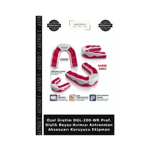 Özel Üretim Dgl-200-wr Prof. Dişlik Beyaz-kırmızı Antrenman Aksesuarı Koruyucu Ekipman Beyaz - Kırmızı