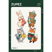 Minik Kış Pazarı 19x25 Cm Ütüyle Uygulanan Baskı Zpz1312 - 928157295