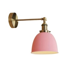 Pembe Bebek Odası Çocuk Odası Kafe Mat Gold Altın Kaplama Retro Rustik Mafsalı Aplik Duvar Lambası Siyah