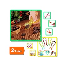 Kestane Kesici + 4 Fonksiyonlu Şişe Kavanoz Kapağı Açma Aparatı - 2li Set Def789 Plastik Çok Renkli