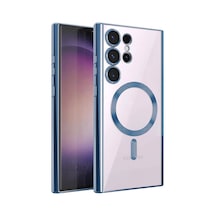 Samsung Galaxy  Uyumlu,  S22 Ultra Kılıf Kross Magneticsafe Kapak - Sierra Blue