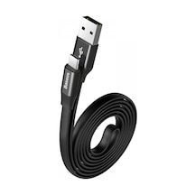 Baseus Nimble 2A Type-C Şarj ve Data Kablosu 1.2 Metre Siyah CATMBJ-AO1