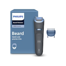 Beard Trimmer 3000 Serisi, Siyah, 20 Uzunluk Ayarı, Kendini Bileyen Bıçaklar, 60 Dakika Kablosuz Kullanım, Usb-a Şarj, Bt3617/15
