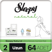 Sleepy Natural Ultra Hassas Günlük Ped Uzun 64 Adet