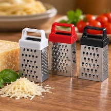 Mini Çelik Sarımsak Rendesi-üçlü Set Gümüş - Kahverengi