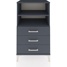 Hyperion Komodin 2 Raflı 3 Çekmeceli 60x44x106 Antrasit-antrasit Antrasit