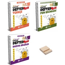 6. Sınıf Öğreten Defter Türkçe Fen Bilimleri Ve Sosyal Bilgiler 3lü Set + Telefon Standı