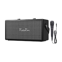 Acl Acs-19 Retro Müzik Kutusu Bluetooth 5.0 Hoparlör Kablolu Mikrofonlu Karaoke Destekli 20w Ses Sis