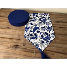 Çiçekli Batik Desenli Runner & Supla Çok Renkli