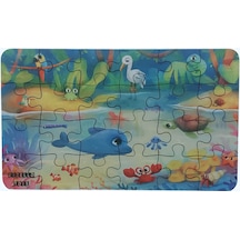 Underwater Animals - Deniz Hayvanları / Small Puzzle 3-7 Yaş 24 Parça