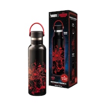 Stranger Things Termos Şişe - Karanlıkta Parlayan - Mükemmel Sıcaklık Koruma Özelliği - Bulaşık Makinesinde Yıkanamaz - 600ml Çok Renkli