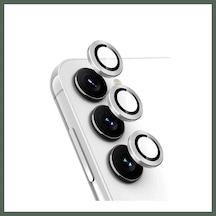Bezos Samsung Galaxy A25 5g Uyumlu Valdez Metal Kamera Lens - Gümüş Bzstk