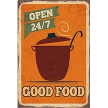 Güzel Yemek Retro Vintage Ahşap Poster