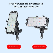 Springsun Motosiklet Telefon Tutucu, 360 Dönebilen Ayarlanabilir Bisiklet Telefon Tutucu Motosiklet Gidonu Telefon Braketi 4''-6.7'' Telefonlar İçin