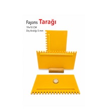Fayans Tarağı Plastik Kare Dişli 19x10 Cm - Diş Aralığı 5 Mm - 1 Adet
