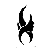 Airbrush Tattoo Tribal Yüz Yapışkanlı Stencil Süsleme Ve Boyama Kalıbı