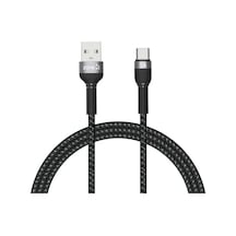 Shira Serisi Type-C Usb Kablo 1 Metre-Siyah