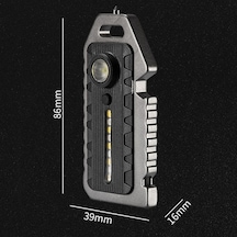 Novahub E-smarter W5136 Mini Anahtarlık Fener, Hafif Taşınabilir El Işığı Kararma Çok Renkli