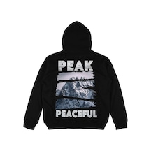 Startmore Adrift Peak Peace Siyah Oversize Unisex Kapüşonlu Sweatshirt Hoodie Siyah
