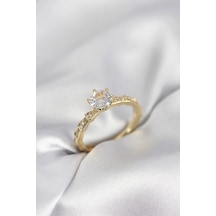 Mey İthalat Gold Renk Zirkon Taşlı Tek Taş Model Kadın Yüzük - Özel Seri Meyeb698dae0db41a5fdc0403f703 Altın