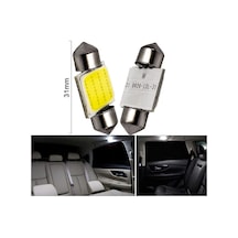 2 Adet 31mm Araç Iç Park Sofit Lamba Oto Plaka Tavan Ampul 12 Cob Ledli