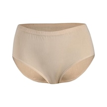 12 Adet Yıldız Bayan Ribana Ince Lastik Yüksek Bel Külot Ten 3582