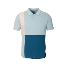 Erkek Polo Yaka Tişört Mavi Slim Fit Ribanalı Kol Garnili T-shirt Ncs Jeans 1165-mavi Mavi