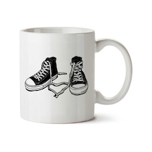 Star Converse Ayakkabı İki Tarafı Baskılı Kupa Bardak Çok Renkli