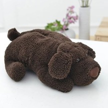 Auburn-sevimli Karikatür Peluş Köpek Doku Kapak Kutusu Kağıt Konteyner Peçete Depolama Tutucu Kılıf Dağıtıcı Ev Dekor Odası Araba Aksesuarı Kahverengi