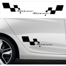 Modifiye Focus Bayraklı Yan Kapı Sticker Yapıştırma Etiket
