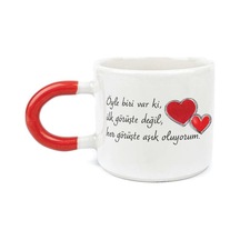 Öyle Biri Var Ki Baskılı Kırmızı Kulplu U Kupa
