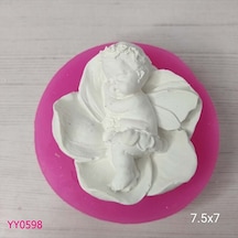 Yy0598 Çiçek İçinde Uyuyan Melek Bebek Silikon Kalıp